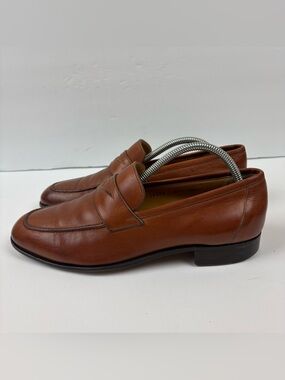 Gravati 15477 Men's Brown Leather Penny Loafers (500 Last) - Size 8.5 M